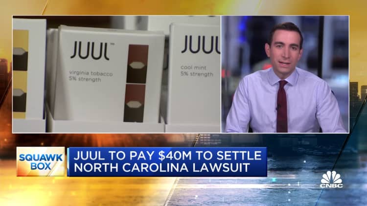 Juul to pay $40 million to settle North Carolina lawsuit