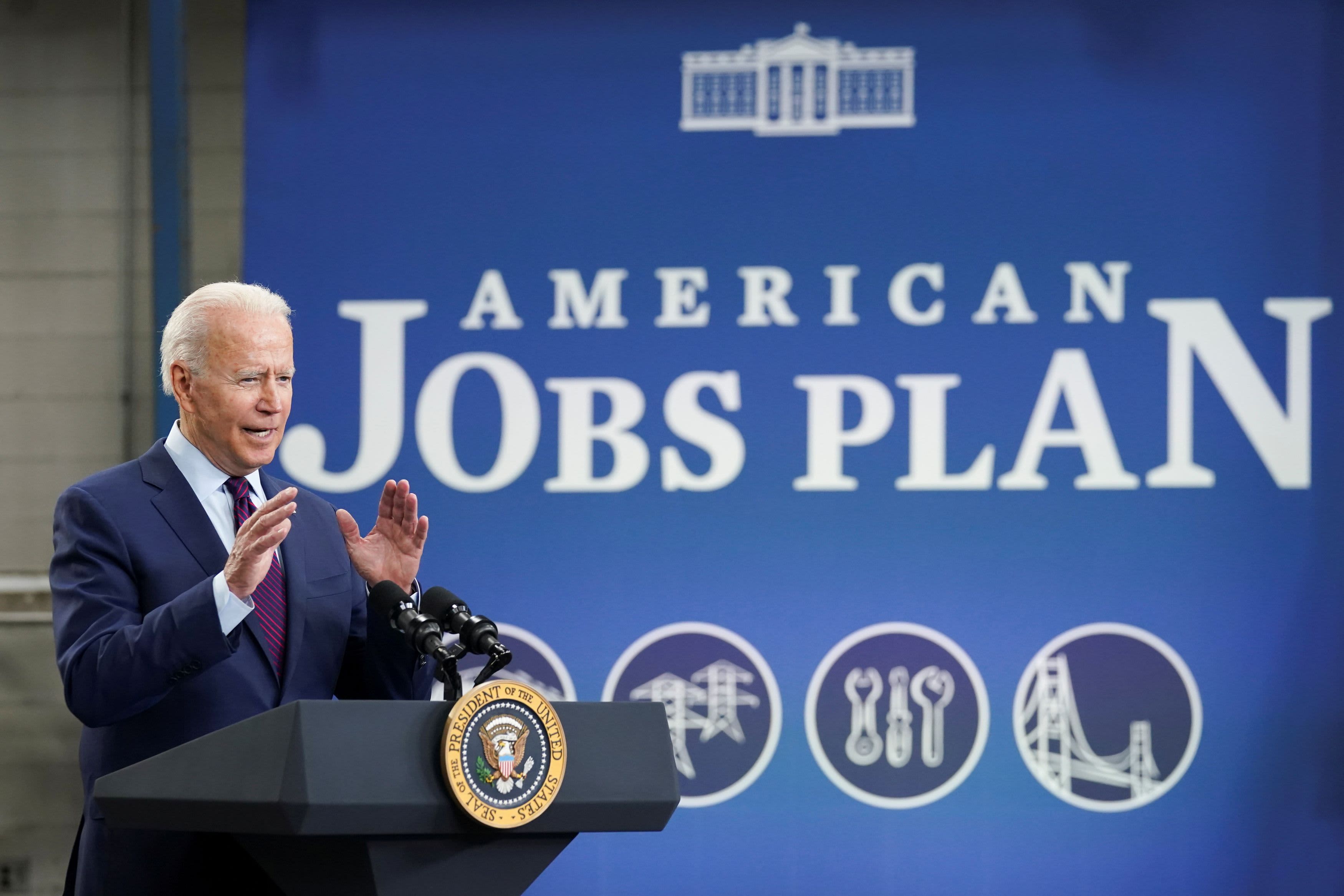 Biden's infrastructure plan would cut U.S. debt and slightly increase economic growth, Wharton study finds - CNBC