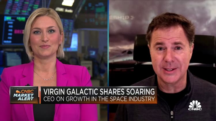 Full interview with Virgin Galactic CEO after stock surges on news of Branson's spaceflight