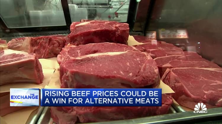 Rising beef prices could be a win for alternative meats