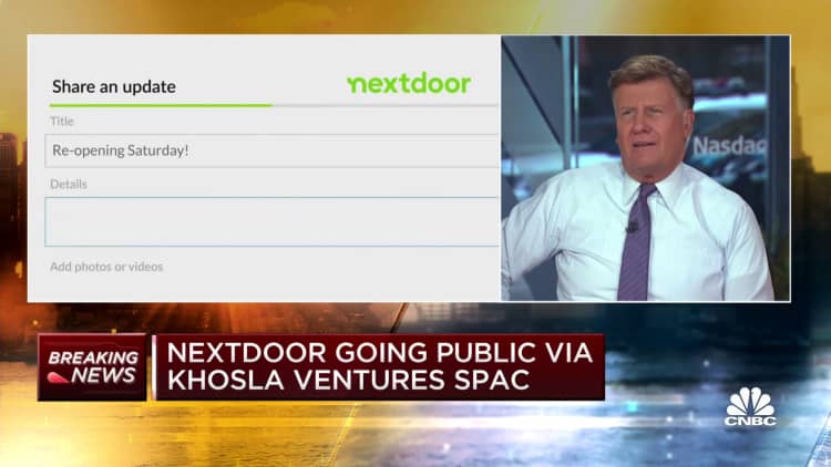 Nextdoor to go public via Khosla Ventures SPAC