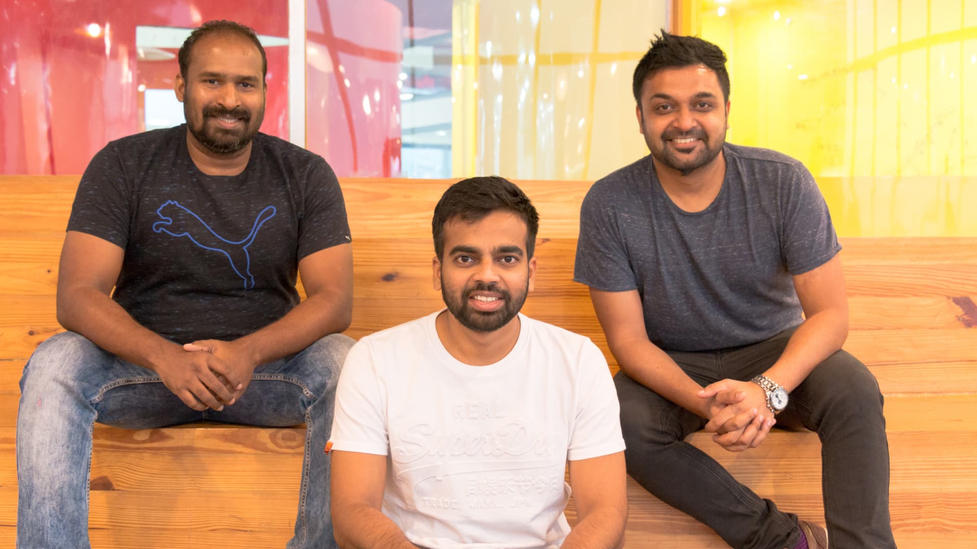Sameer Mhatre, Nischal Shetty and Siddharth Menon, co-founders of Indian crypto trading exchange, WazirX.