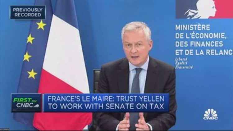 Bruno Le Maire: 'I fully trust Janet Yellen' to convince Congress on global corporate tax