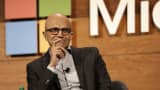 Satya Nadella, Chief Executive Officer of Microsoft Corp., listens to audience questions at the Microsoft Annual Shareholders Meeting in Bellevue, Washington on November 30, 2016.
