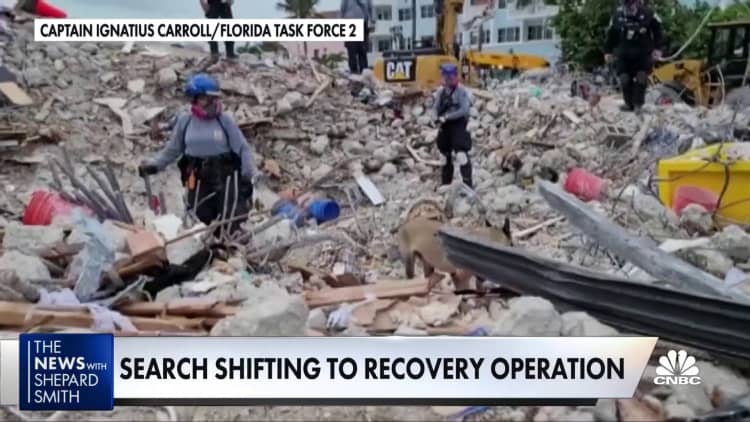 Florida condo collapse search shifting to recovery operation