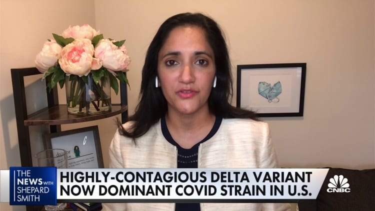Highly contagious delta variant now dominant Covid strain in the U.S.