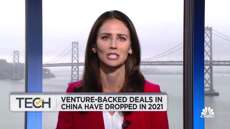 Venture-backed deals in China have dropped in 2021