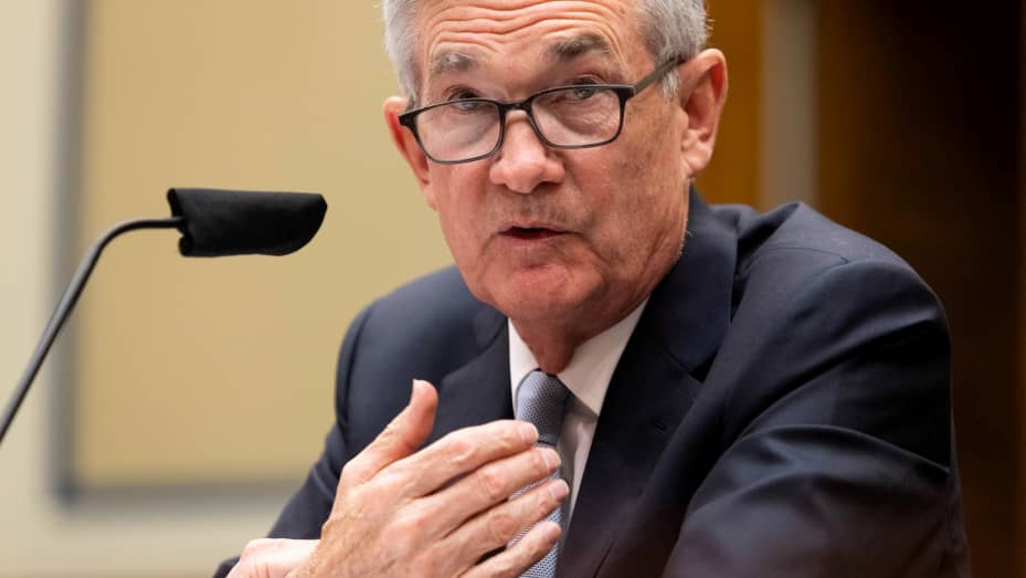 Federal Reserve Chair Jerome Powell testifies during a U.S. House Oversight and Reform Select Subcommittee hearing on coronavirus crisis, on Capitol Hill in Washington, June 22, 2021.