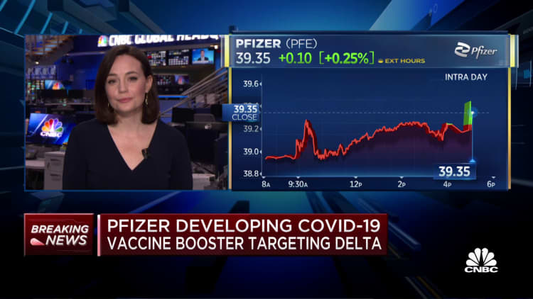 Pfizer developing Covid-19 vaccine booster targeting Delta variant