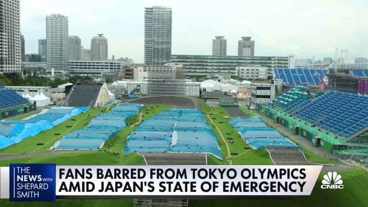 Fans barred from Tokyo Olympics amid Japan's state of emergency