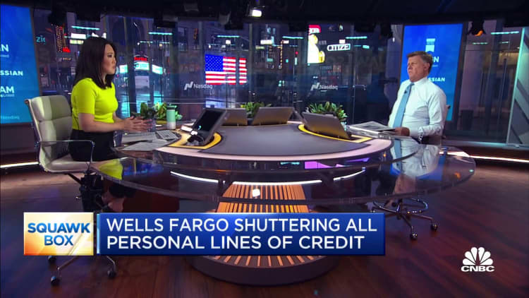 Wells Fargo shuttering all personal lines of credit