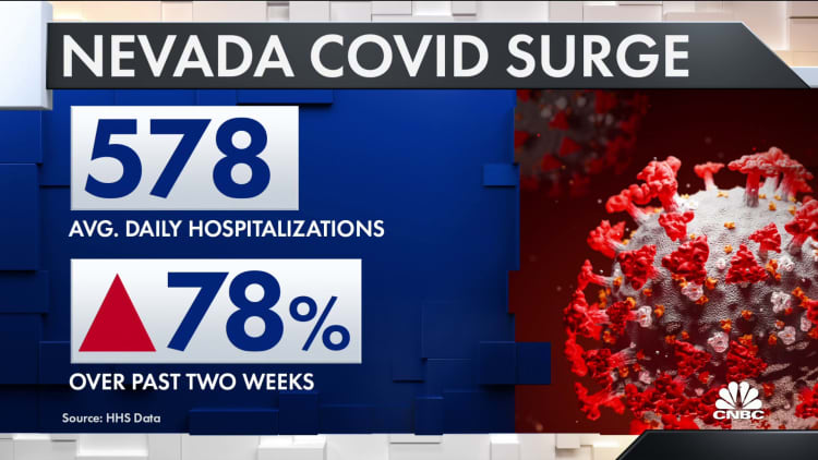 Covid hospitalizations surge in Nevada as Delta variant spreads
