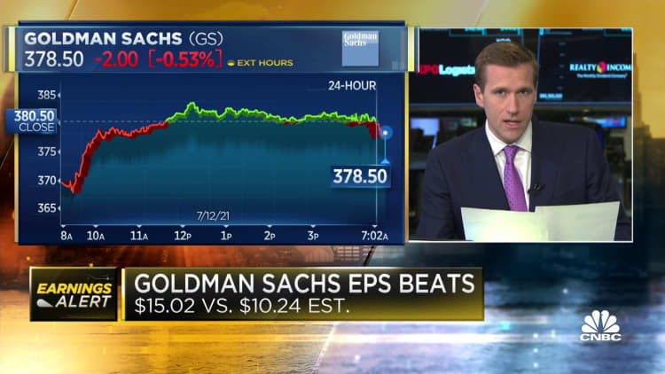 Goldman Sachs posts massive beat in its second-quarter earnings report