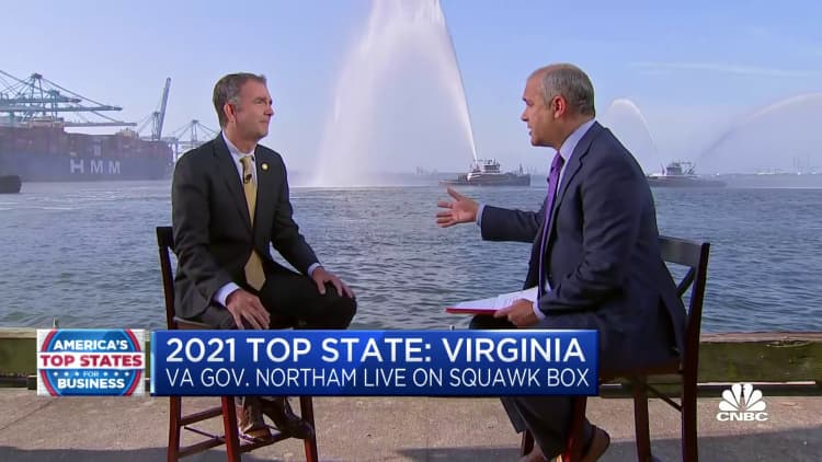 Virginia Governor Northam on winning CNBC's Top State for Business