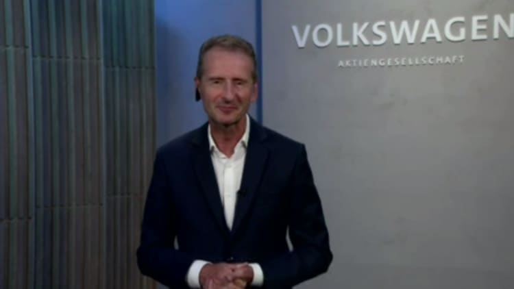 VW CEO says the automaker is in 'good shape' to capitalize on shift to EVs