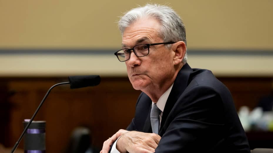 Federal Reserve Chair Jerome Powell testifies during a U.S. House Oversight and Reform Select Subcommittee hearing on coronavirus crisis, on Capitol Hill in Washington, U.S., June 22, 2021.