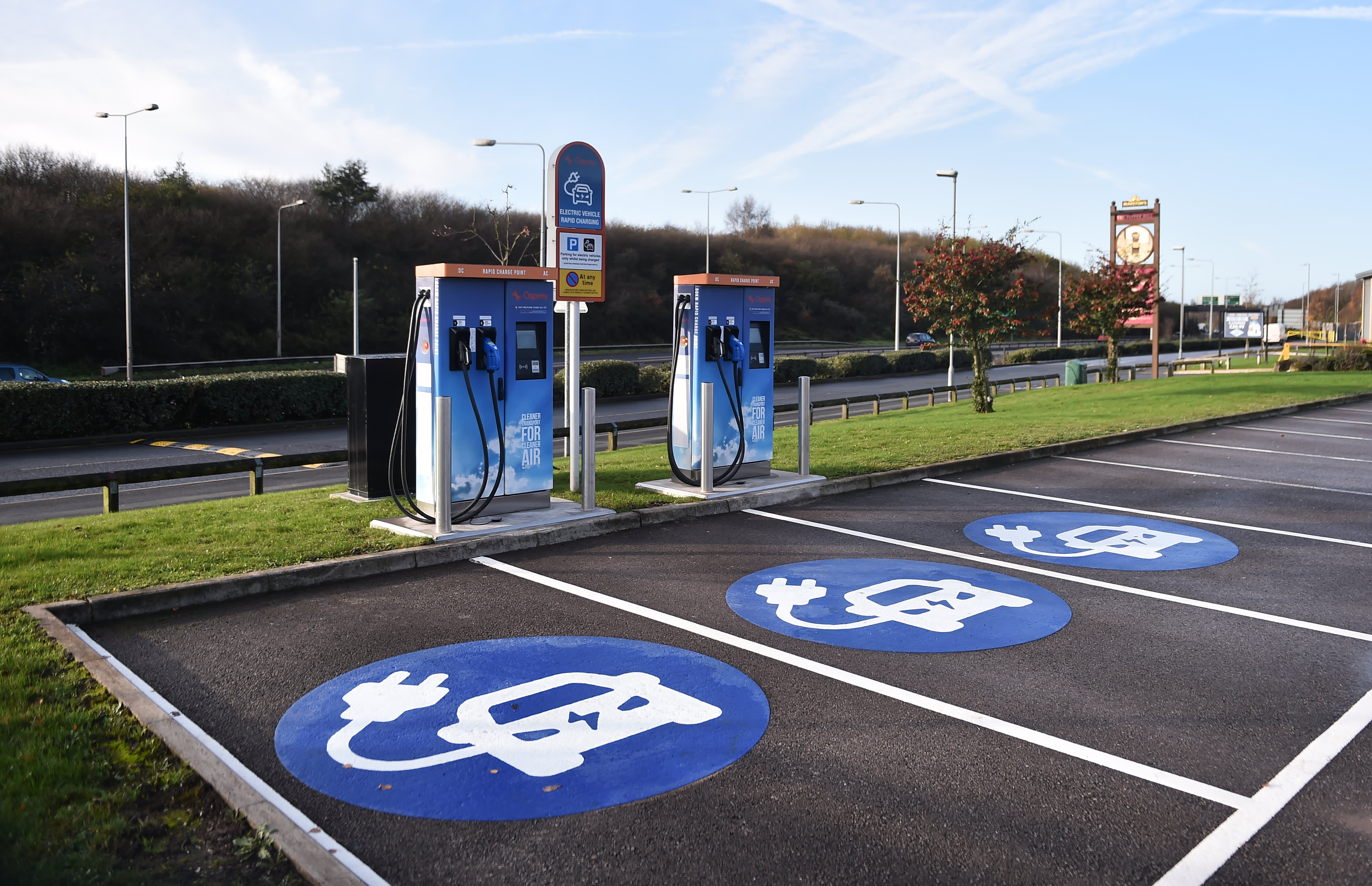Electric vehicle charging stations will be tested to balance the