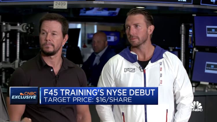 Celebrity investor Mark Wahlberg joins F45 CEO on trading debut
