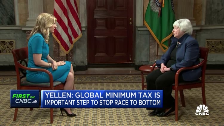 Treasury Secretary Janet Yellen on global minimum tax