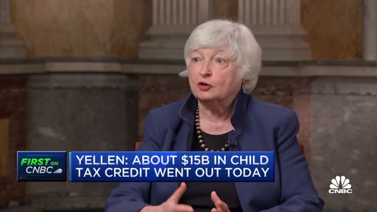 Treasury Secretary Janet Yellen on child tax credit