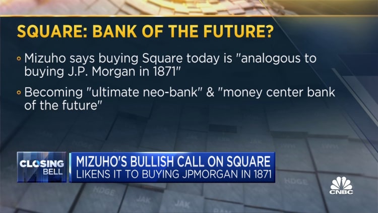 Mizuho calls Square the 'bank of the future'