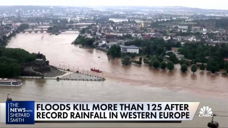 Floods kill more than 125 people in Western Europe