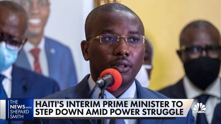 Haiti's interim prime minister to step down