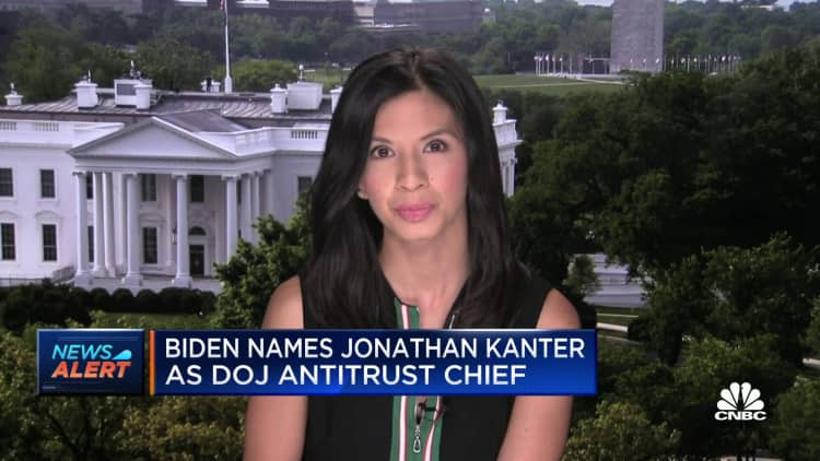 Biden names Jonathan Kanter as DOJ antirust chief