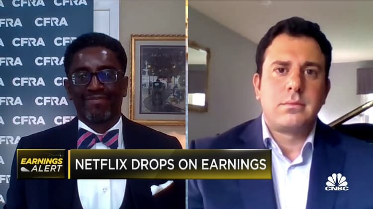 Netflix drops on earnings