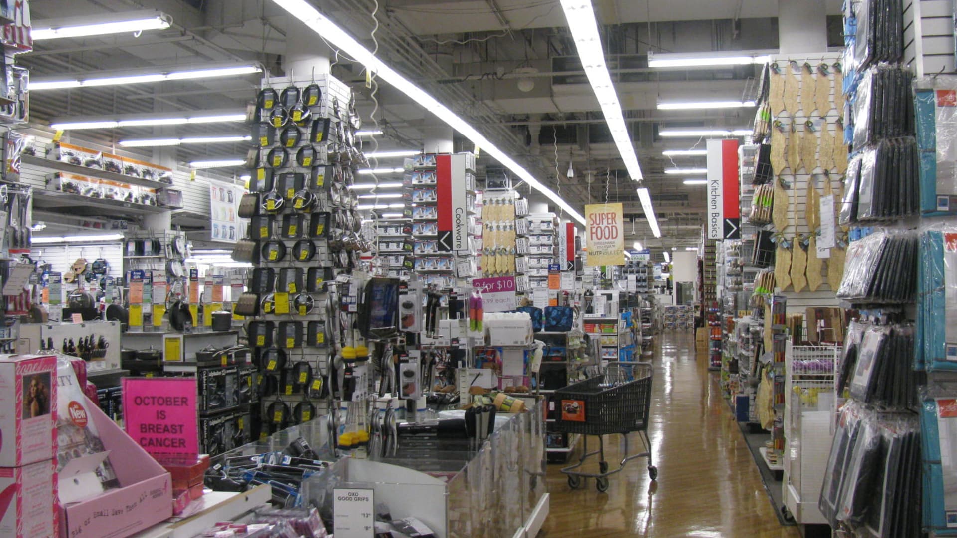 The store used to be cluttered with merchandise piled high to the ceiling.