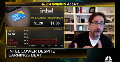 Share prices of Intel fall despite positive earnings report
