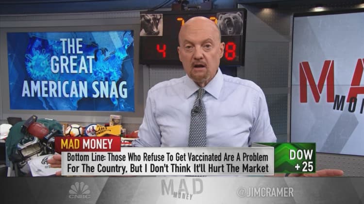 Cramer says Covid delta variant unlikely to do 'that much damage' to stock market