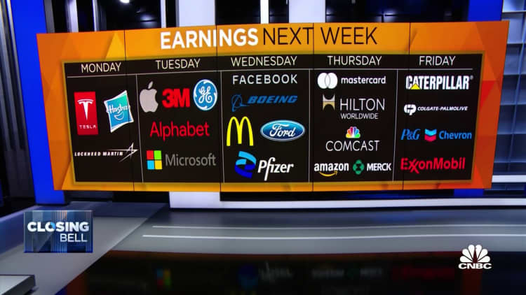 Barrage of Big Tech earnings to come out next week