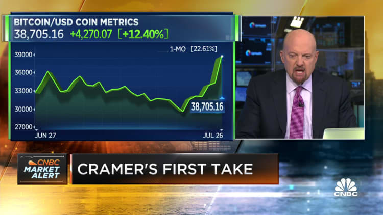 Cramer: It looks like bitcoin is in some kind of a squeeze