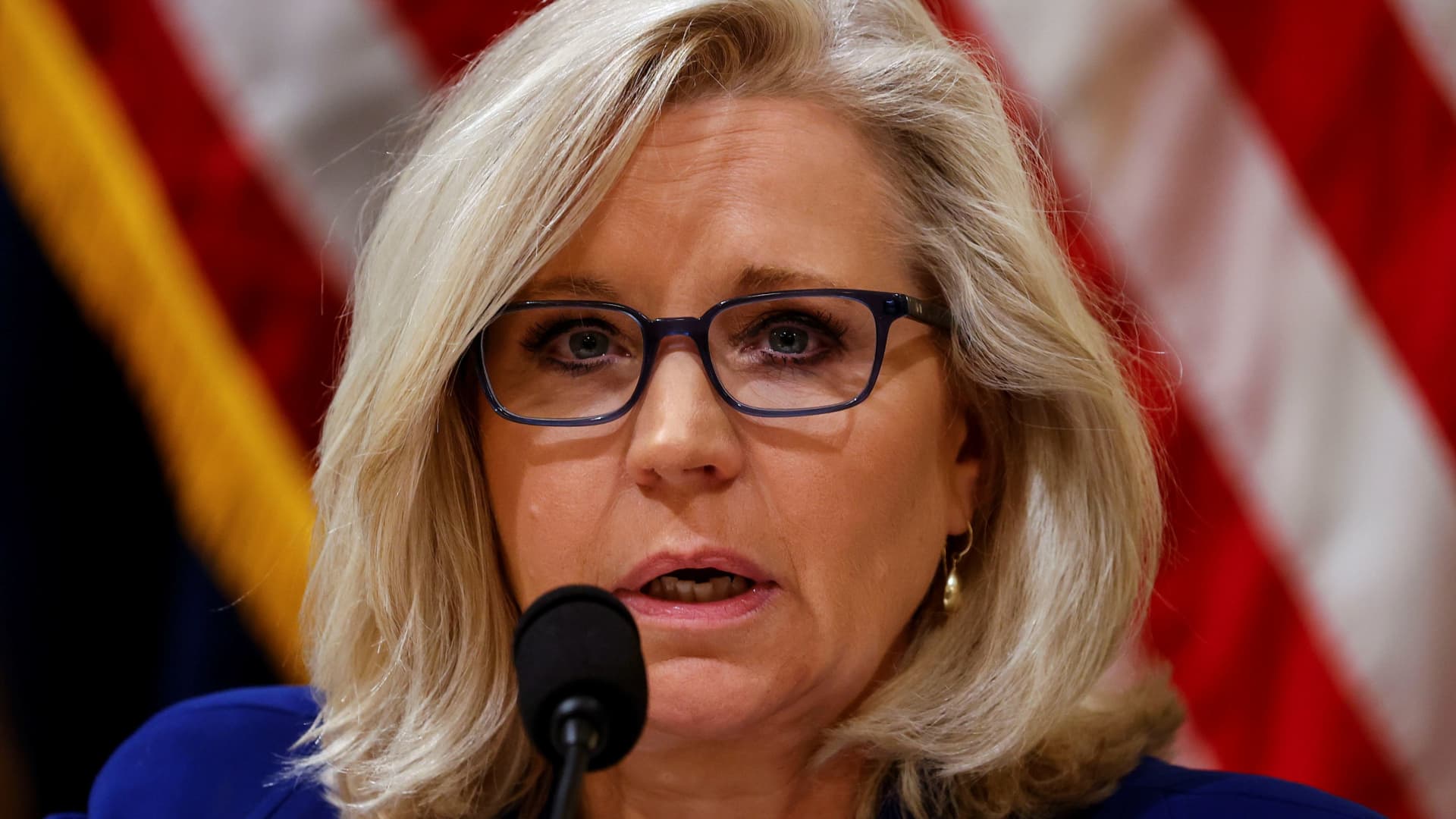 U.S. Representative Liz Cheney (R-WY) listens to testimony from Metropolitan Police Department Officer Daniel Hodges recall how he was assaulted during the January 6 attack on the U.S. Capitol, during the opening hearing of the U.S. House (Select) Committee investigating the attack on Capitol Hill in Washington, U.S., July 27, 2021.