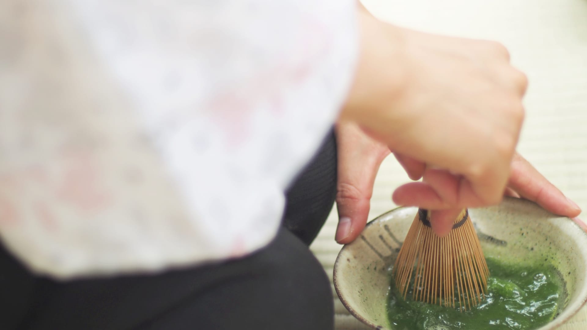 Virtual classes teach viewers how to prepare and drink Japanese matcha at home.