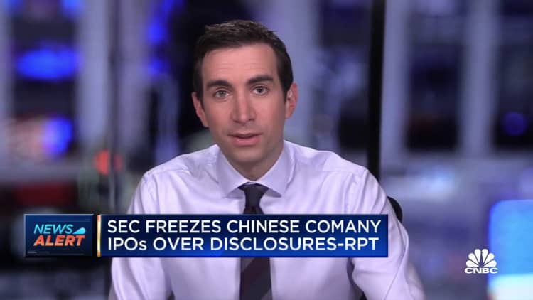 SEC freezes Chinese company IPOs over disclosures: Report