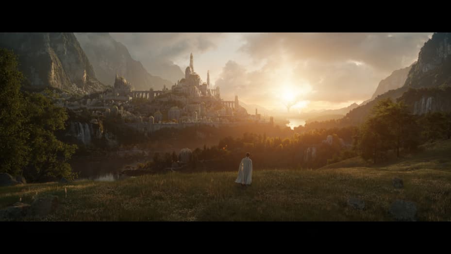 Amazon Studios shared its first image of its upcoming untitled "Lord of the Rings" series, due on its streaming service Sept. 2, 2022.