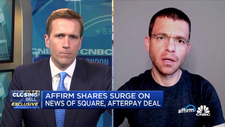 Affirm shares surge following Square, Afterpay deal