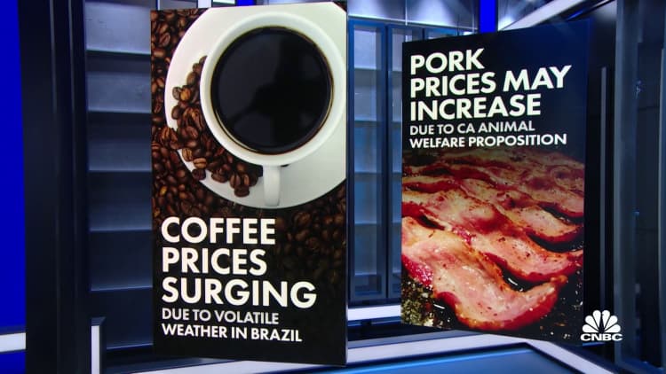 Coffee prices on the rise, bacon too