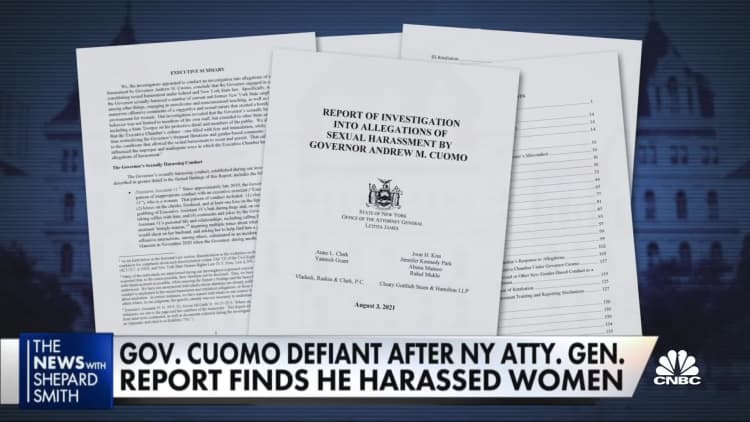 Cuomo remains defiant after N.Y. AG finds that he harassed women