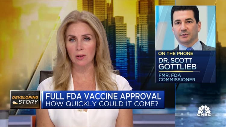 Fmr. FDA commissioner Scott Gottlieb on full Covid vaccine approval