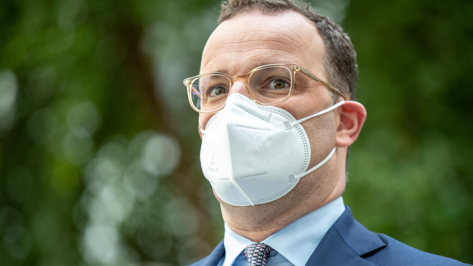 Jens Spahn, Federal Minister of Health, on the way to the presentation of the National Reserve Health Protection in the federal press conference on July 21, 2021 in Berlin, Germany.