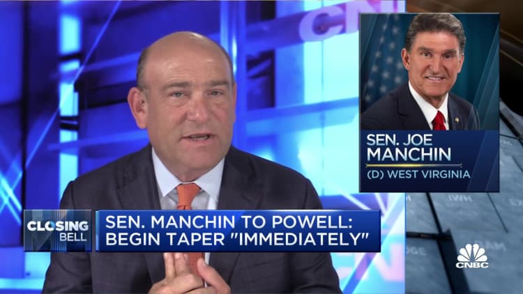Democratic Sen. Joe Manchin calls for immediate end to Fed taper