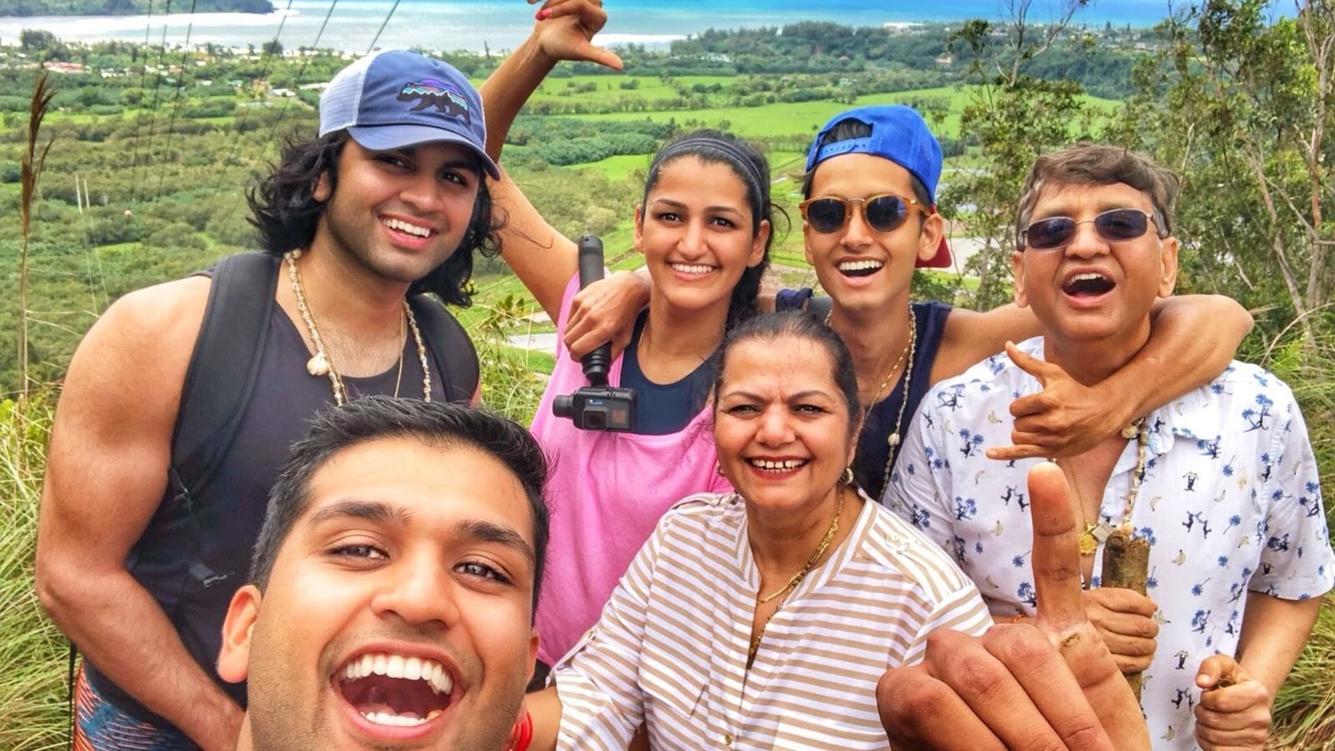 The Mehta family on a trip in Hawaii.
