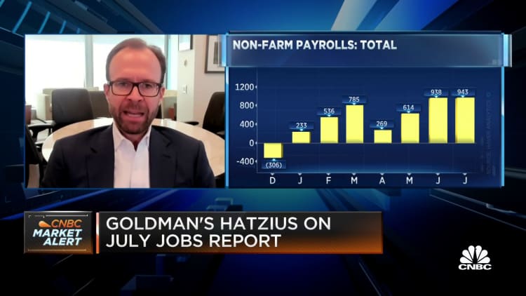Economy seeing substantial underlying job growth, says Goldman Sachs' Hatzius