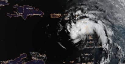 Tropical Storm Fred nearing the Dominican Republic