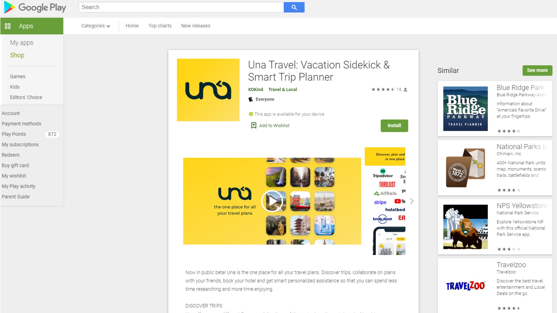 XOKind's Una Travel: Vacation Sidekick & Smart Trip Planner is now available in the Google Play and Apple app stores.