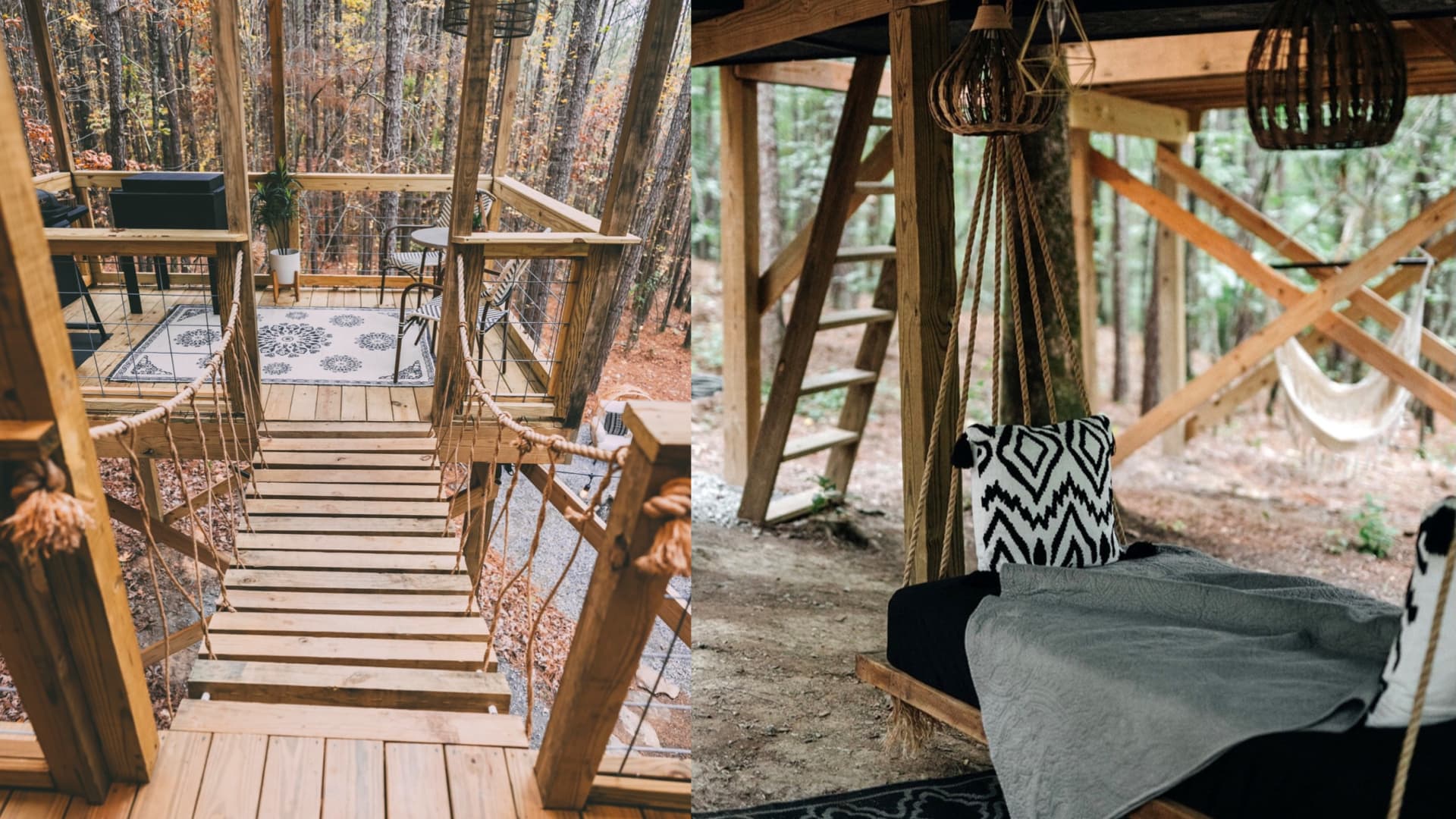 Though it doesn't allow kids, the Wanderlust Treehouse incorporates imaginative features into its design.