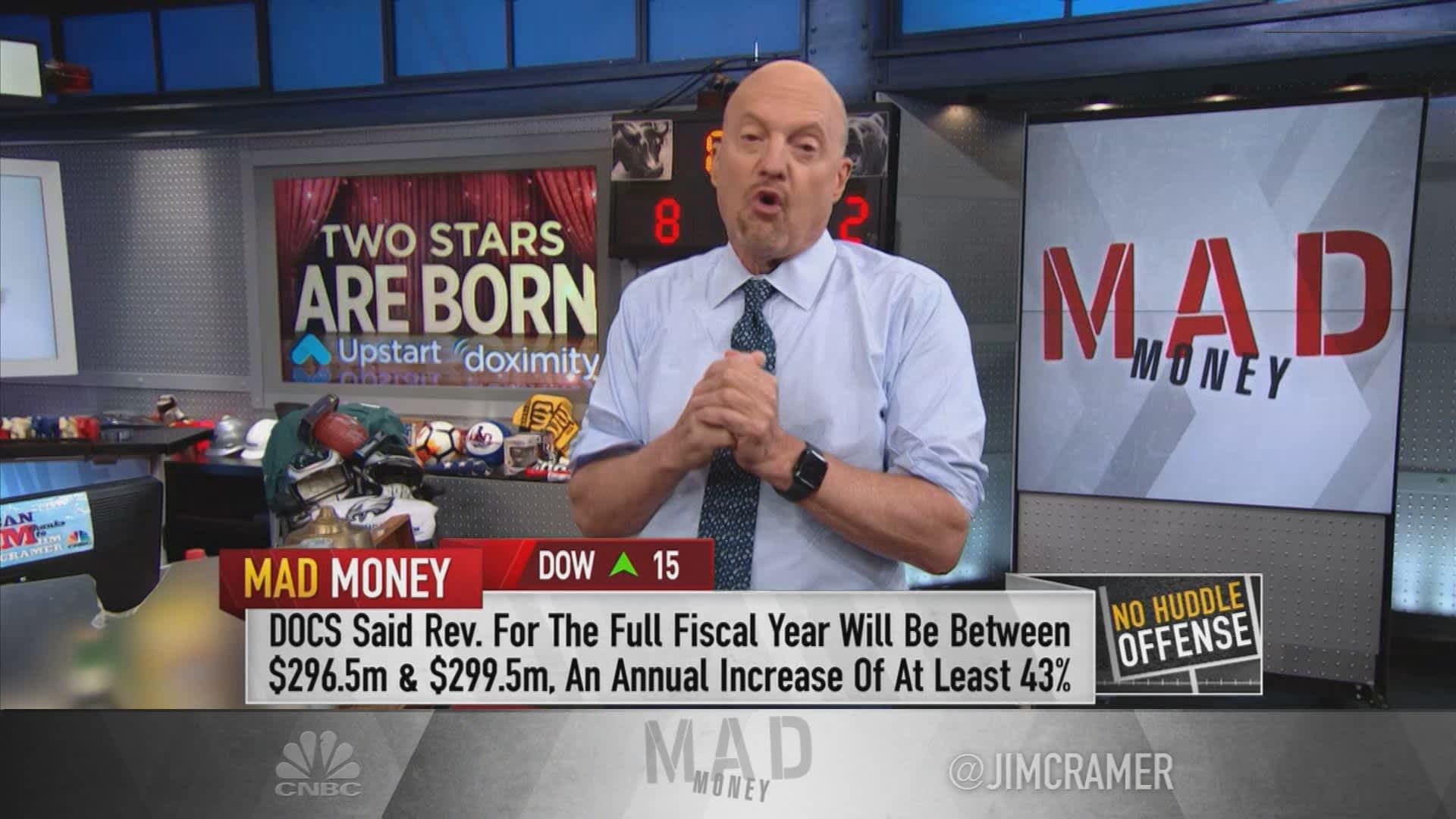 Jim Cramer says start a small position in recently public Doximity, Upstart